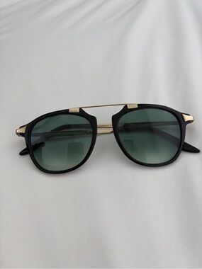 Bob Sdrunk 'Nabil' Black & Gold Sunglasses - Made in Italy